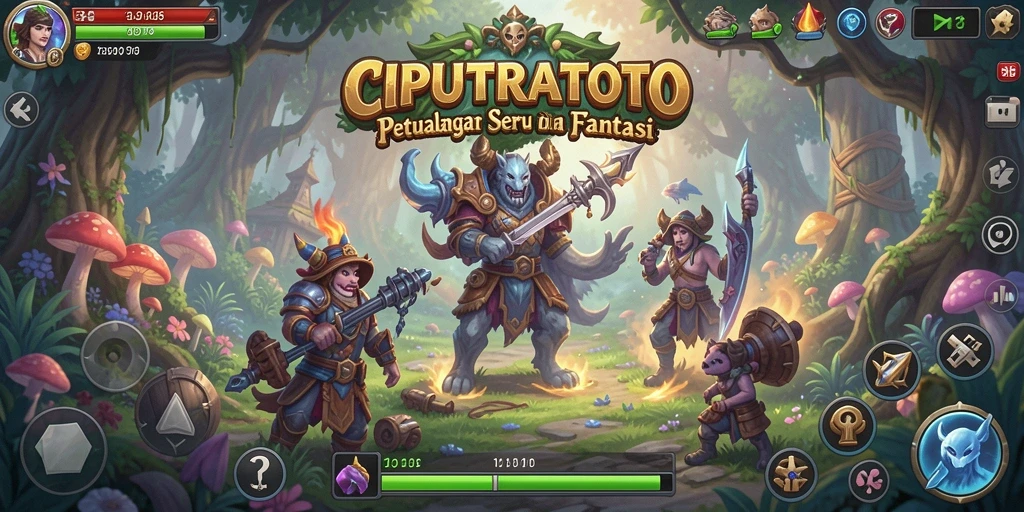 Screenshot gameplay CIPUTRATOTO menampilkan petualangan seru di dunia fantasi.