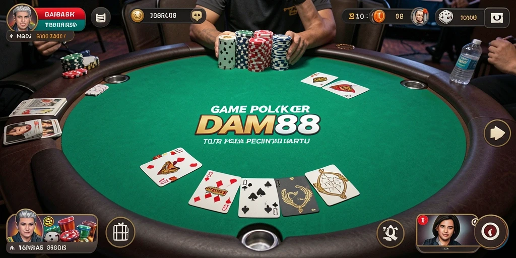 Gambaran gameplay Poker yang seru dan menantang di DAM88.