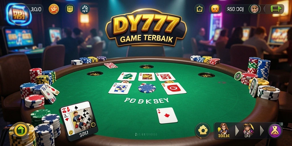 Screenshot gameplay DY777 menampilkan suasana seru permainan Poker.