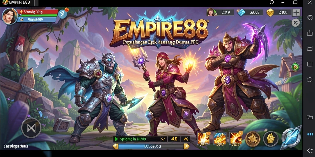 Tampilan gameplay seru dalam EMPIRE88 dengan pertempuran yang menegangkan.