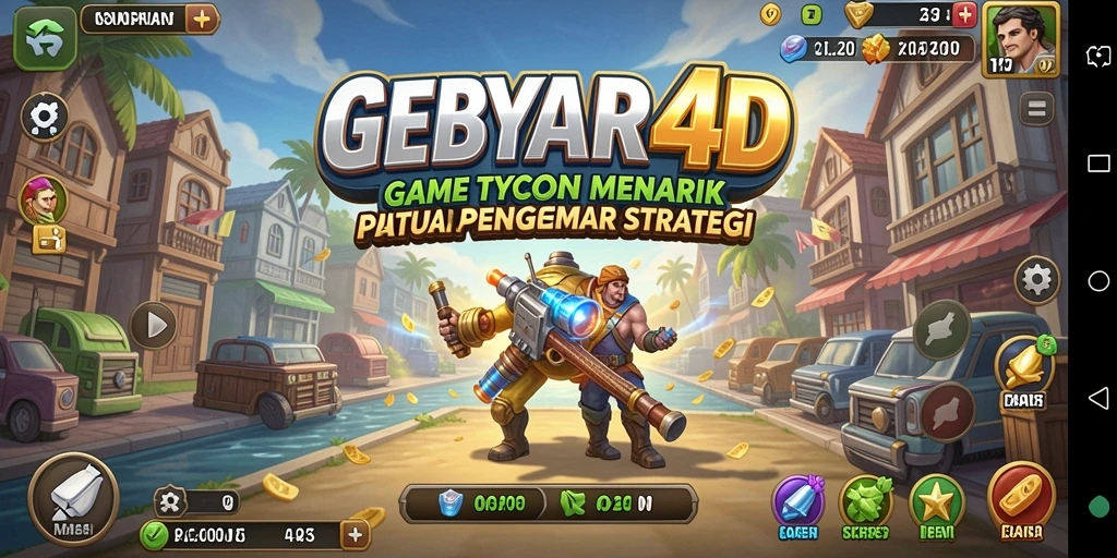 Screenshot GEBYAR4D menunjukkan gameplay Tycoon yang mendebarkan.