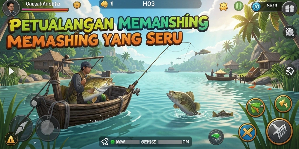 Tangkapan besar dalam H03, nikmati gameplay memancing seru.