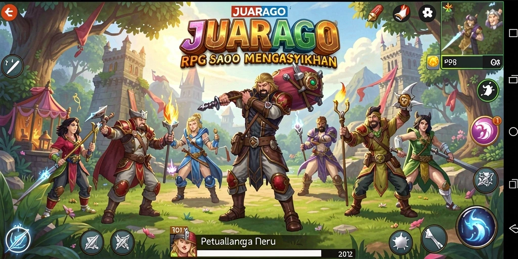 Tampilan gameplay JUARAGO yang seru dan menantang.