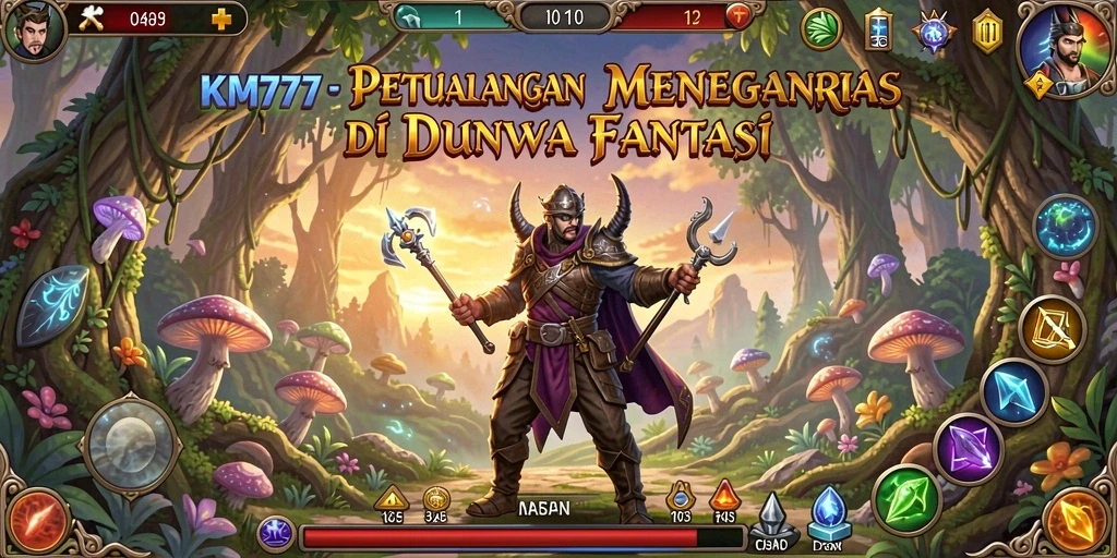 Tampilan gameplay KM777 yang menampilkan aksi RPG yang seru.