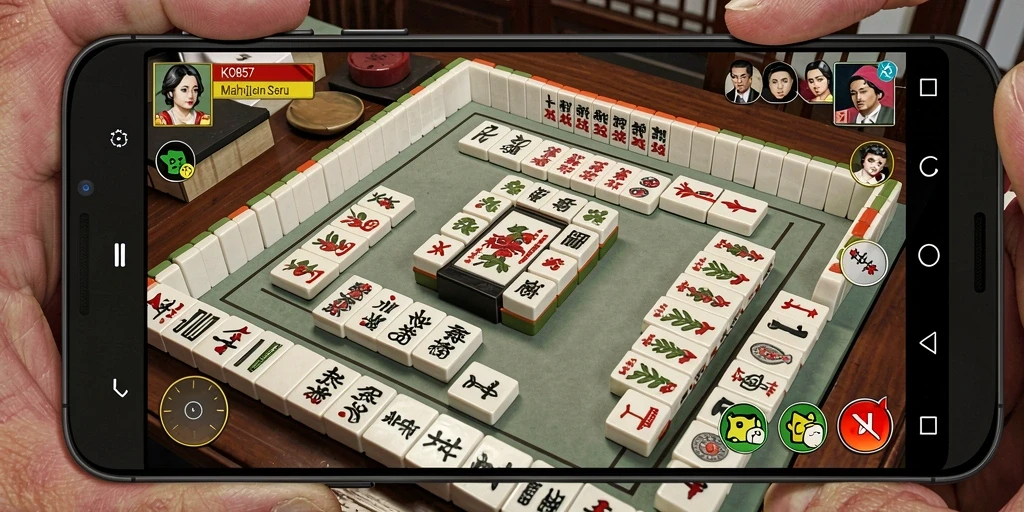 Screenshot gameplay KO857 yang menunjukkan tantangan Mahjong yang seru.