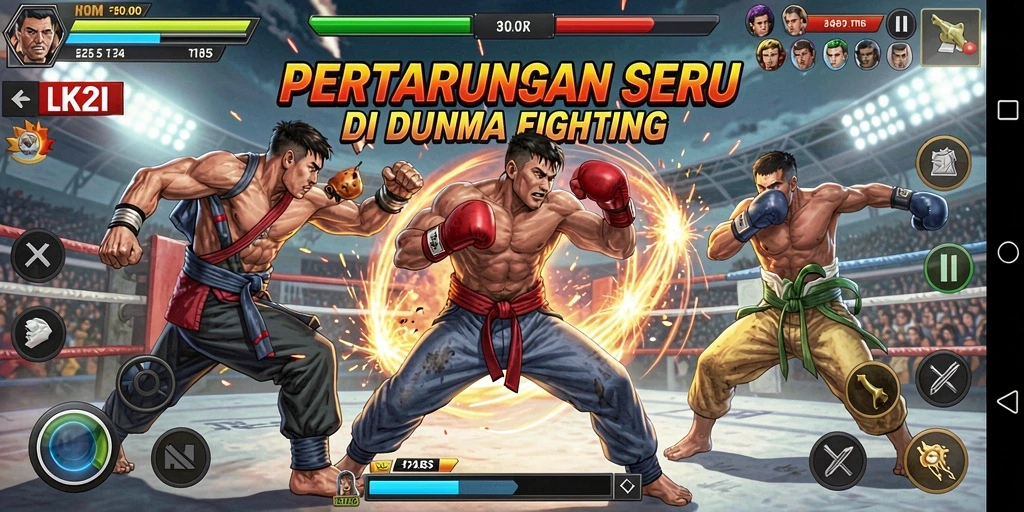 Tampilan seru pertarungan intens di LK21.
