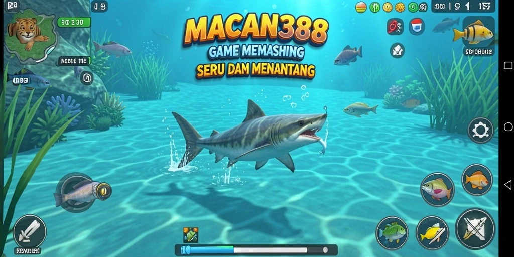 Screenshot utama MACAN388 menampilkan aksi memancing yang mendebarkan.