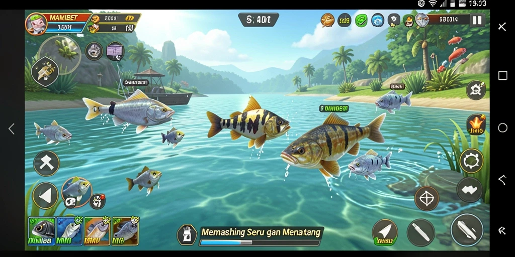 Tampilan gameplay memancing yang seru di MAMIBET.