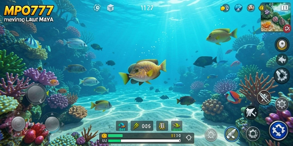 Screenshot gameplay MPO777 menunjukkan aksi memancing yang seru dan mendebarkan.