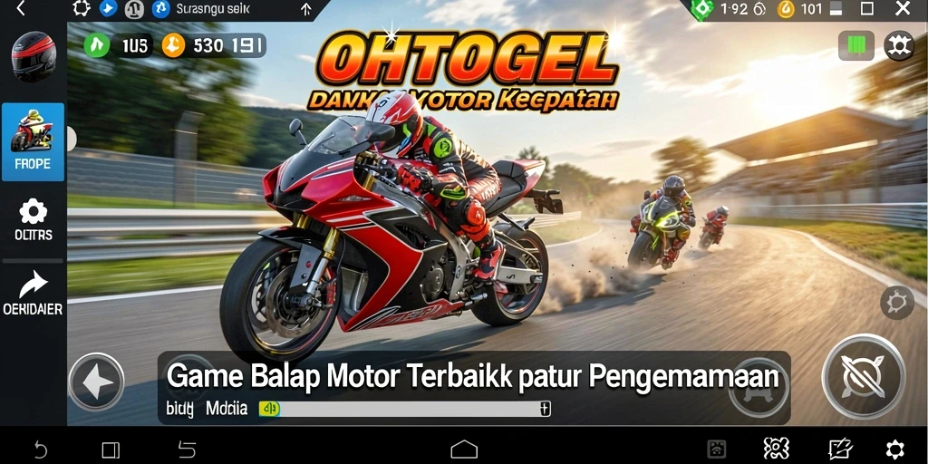 Gameplay mendebarkan di OHTOGEL dengan balapan motor yang seru.
