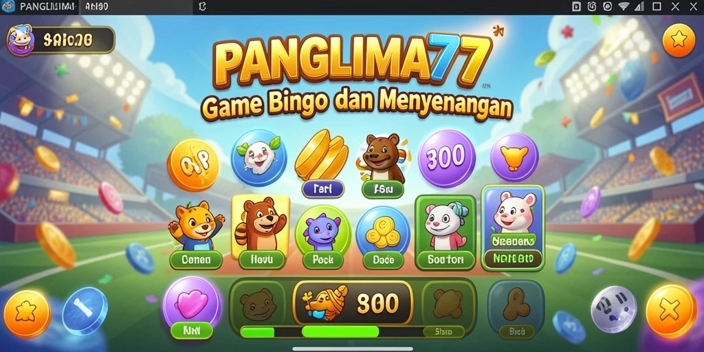 Tampilan seru dari gameplay Bingo di PANGLIMA77.