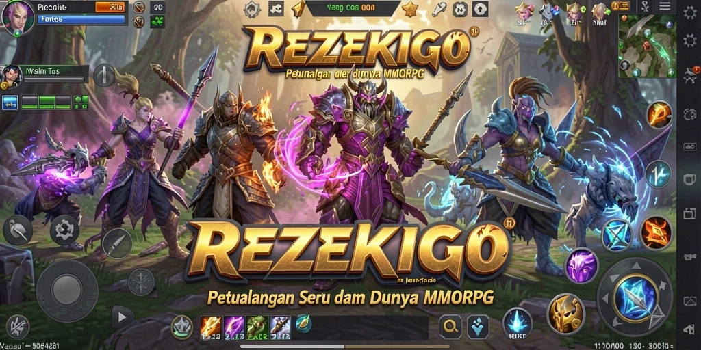 Tangkapan layar menunjukkan aksi seru dalam gameplay MMORPG.