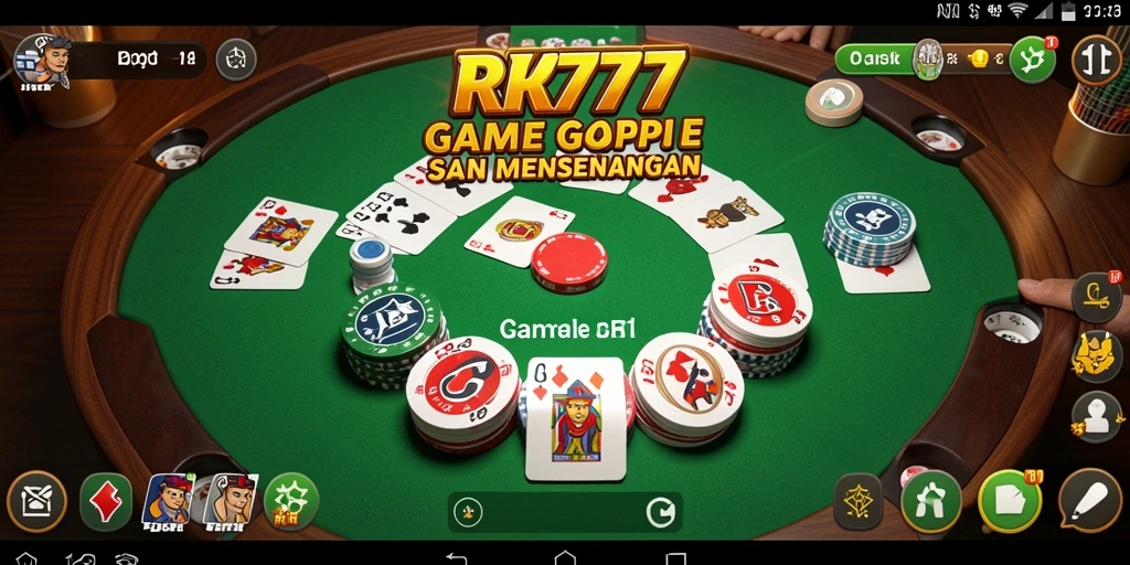 Tampilan gameplay seru Gaple di RR777 yang mengasyikkan.