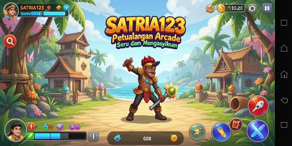 Tangkapan layar gameplay SATRIA123 yang penuh aksi dan tantangan.
