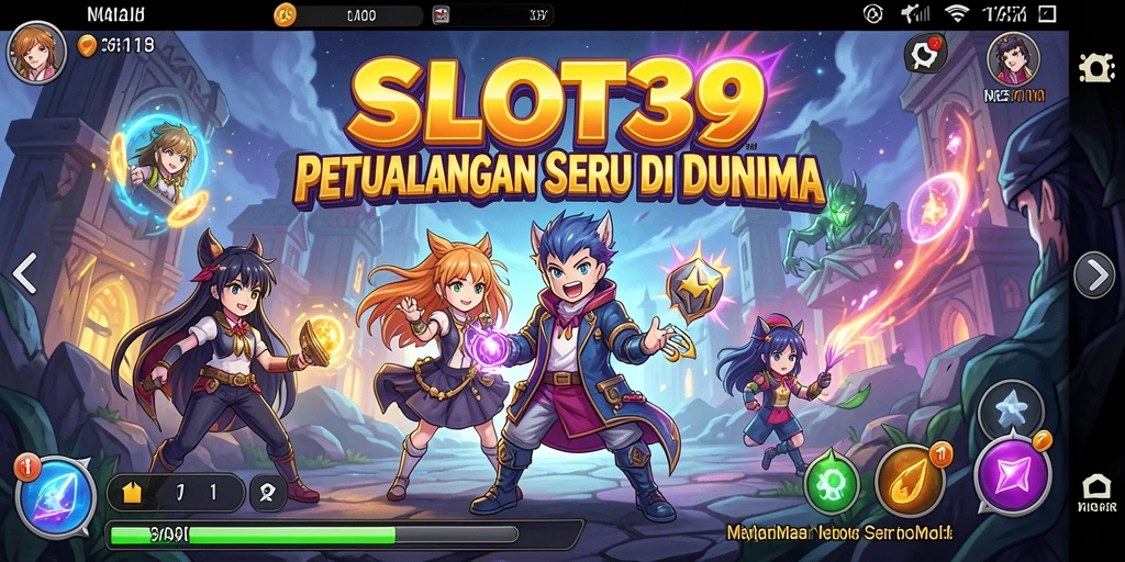 Gambar gameplay seru dari SLOT39 menampilkan karakter anime yang unik.