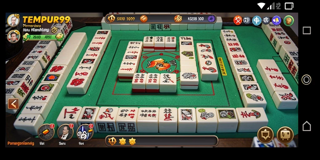 Tampilan screenshot TEMPUR99 menampilkan momen seru saat bermain Mahjong.